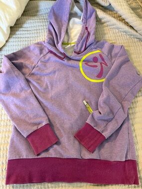 Zumba Fitness Lavender Purple Hoodie with Pink & Yellow Logo